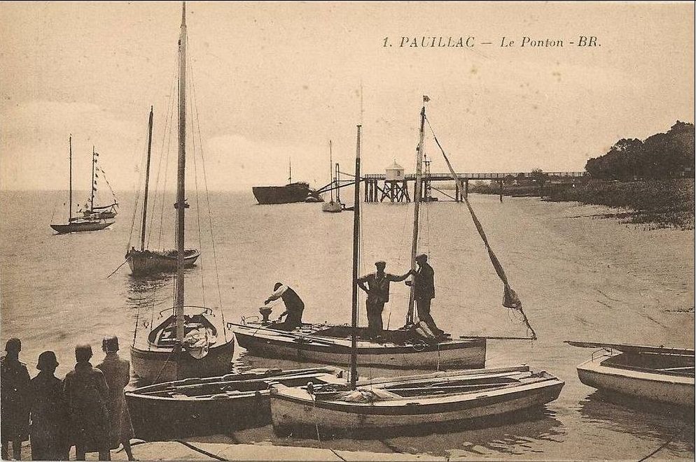 Carte postale (collection particulière) : Pauillac, le ponton (B.R).