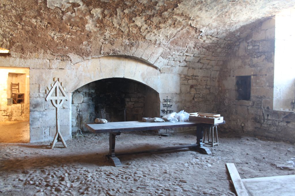 L'ancienne cuisine dans le sous-sol du corps de logis principal.