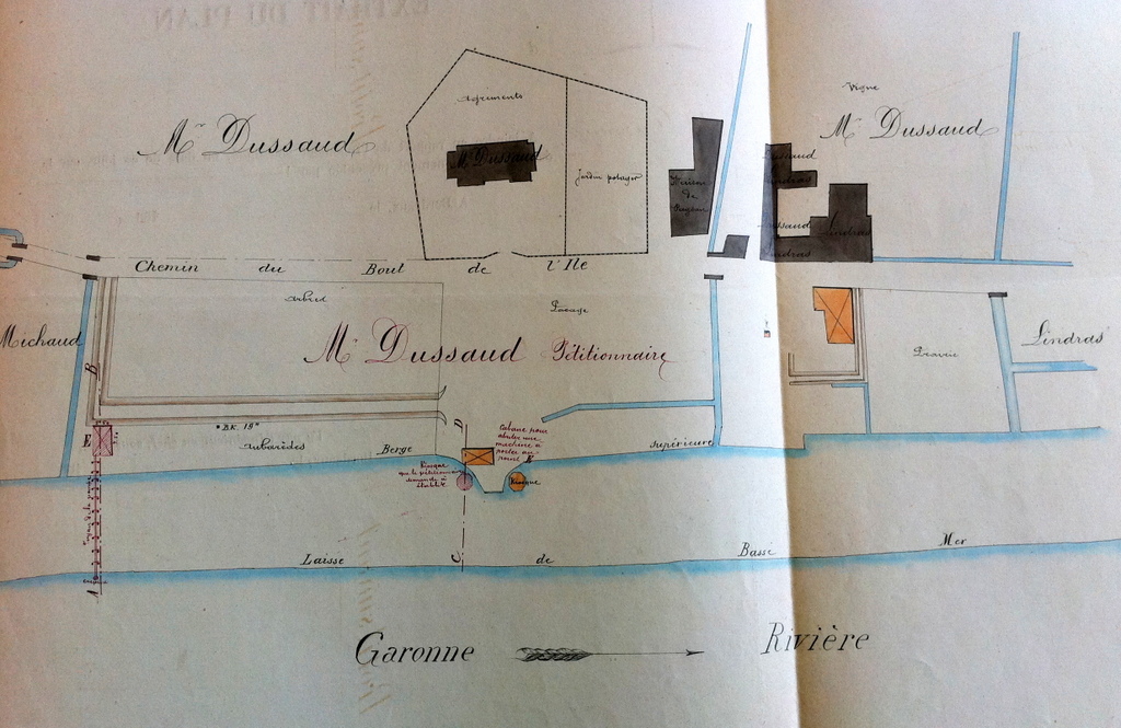 Plan du domaine et de l'aménagement du second kiosque, 1889.
