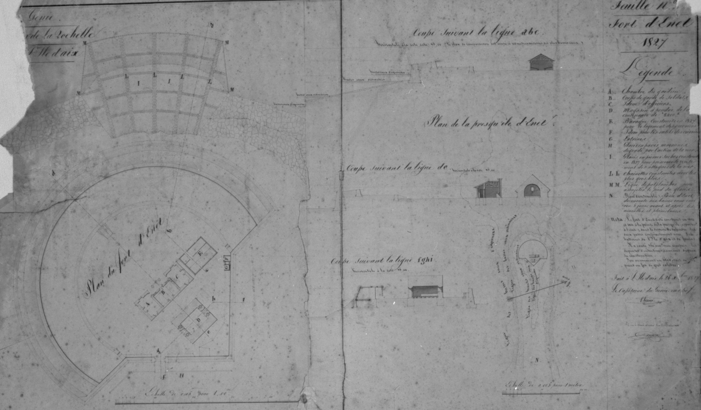 Le plan du fort en 1827. 