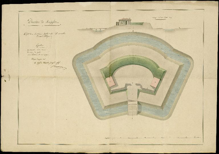 Projet d'une batterie à établir sur l'île Nouvelle devant Blaye, 29 juin 1815.