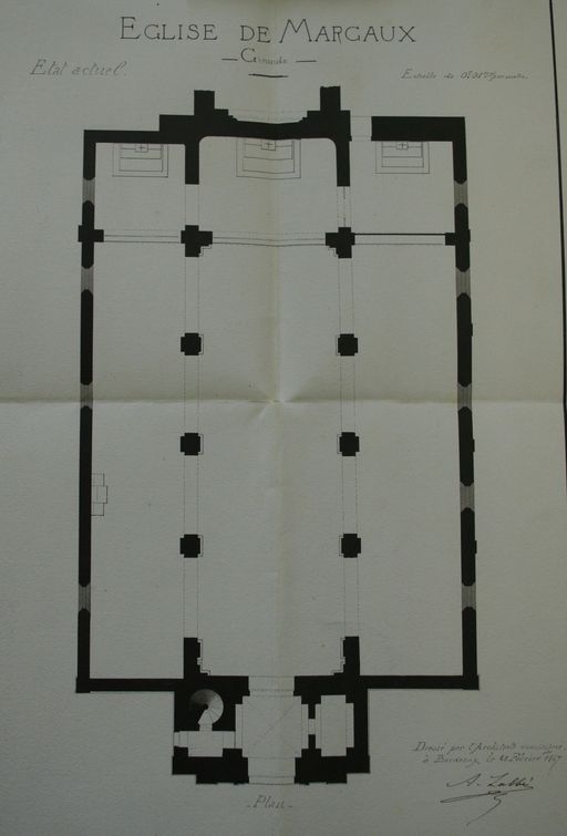 Plan (état actuel) dressé par l'architecte Labbé (28 février 1867).
