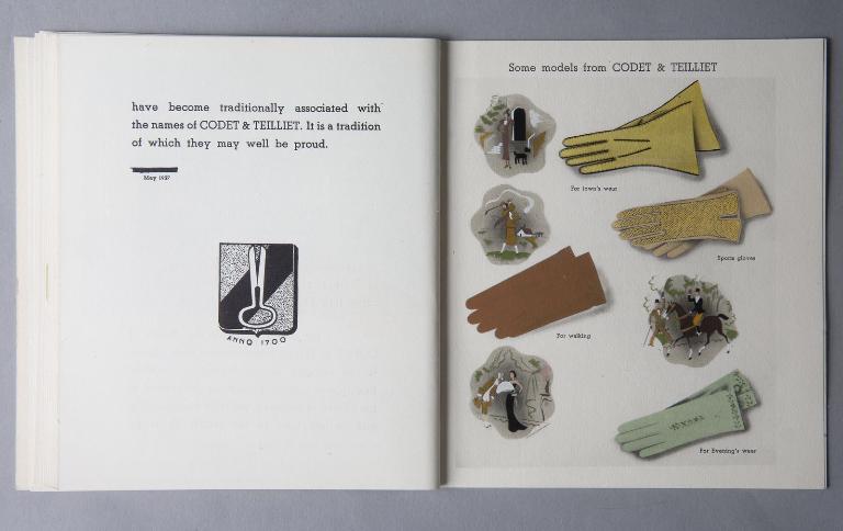 Some models from Codet & Teilliet, photographies, et illustrations de Leconte (Stories about gloves, 1937).
