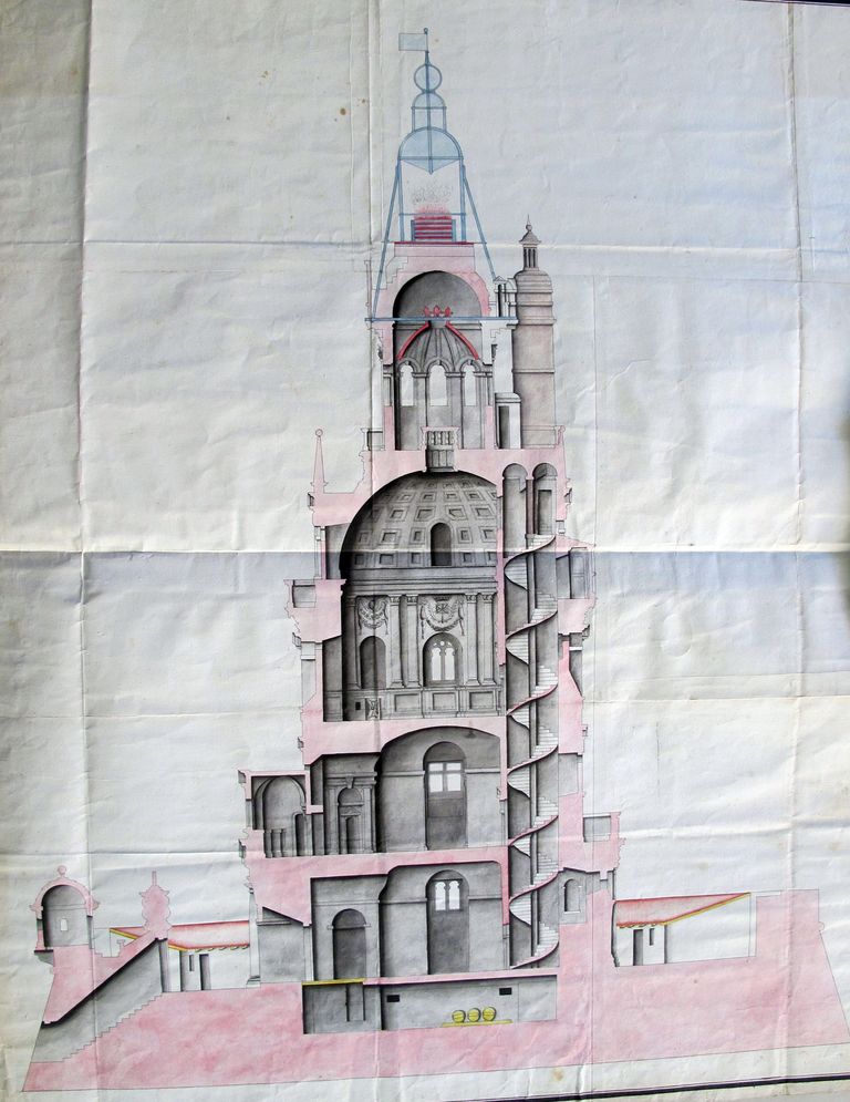 Coupe verticale du phare de Cordouan, s.d. [vers 1727?].