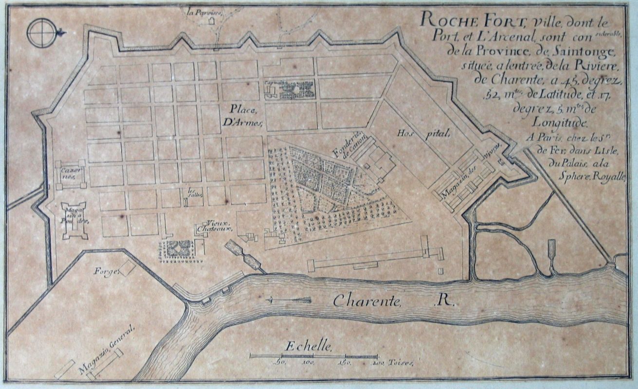 Le magasin général sur un plan de la ville de 1690.