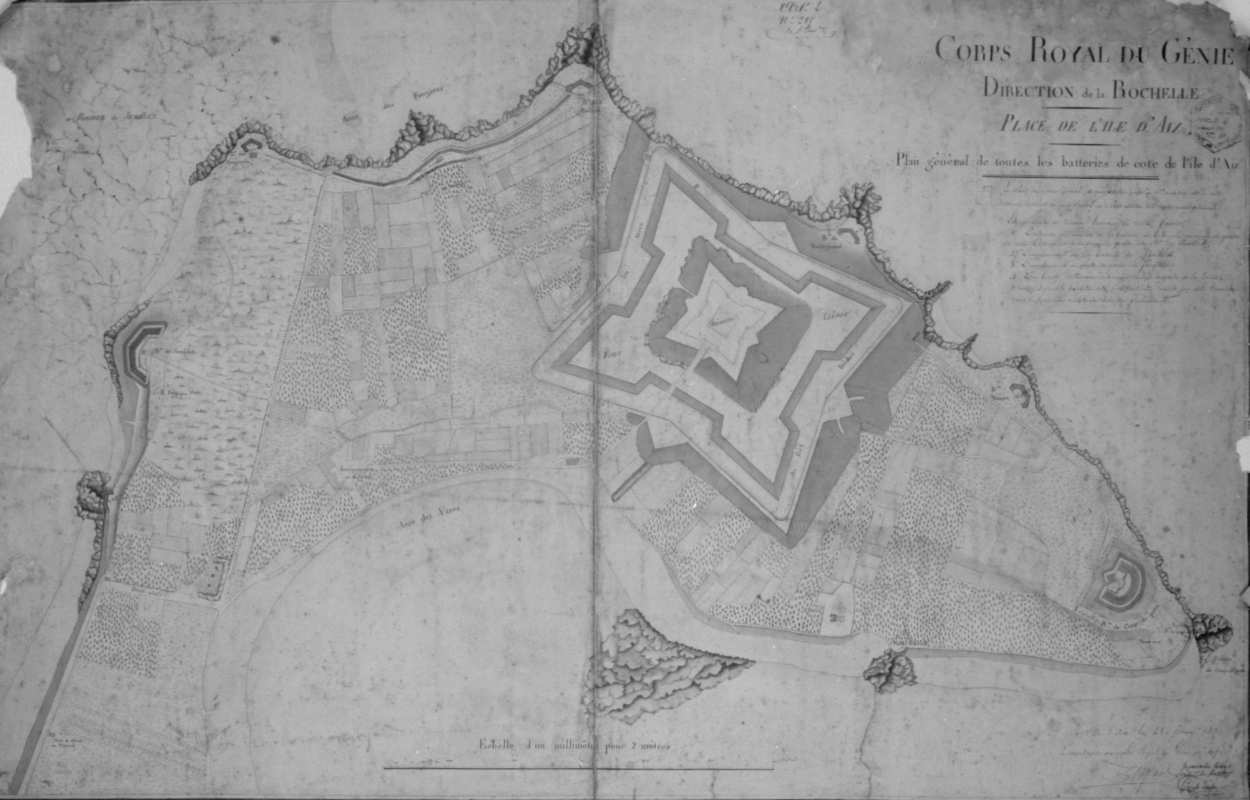 Le fort tel qu'il était projeté initialement ; plan de 1817. 