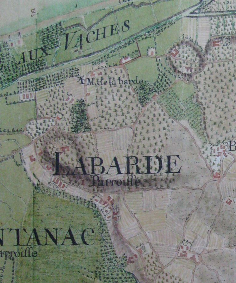 Extrait de la carte de l'Embouchure de la Garonne, 1759.