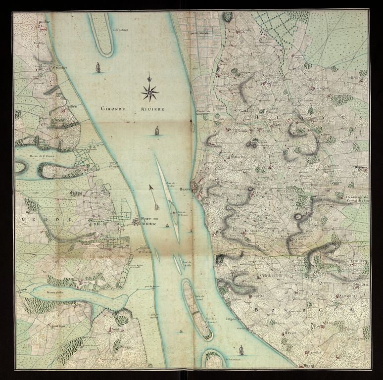 Carte des environs de Blaye, 1716 : ensemble.