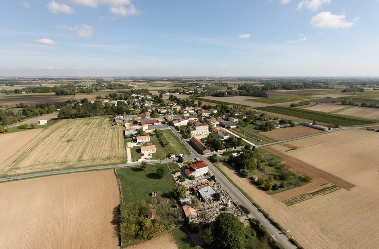 Vue aérienne de Chez-Audebert.