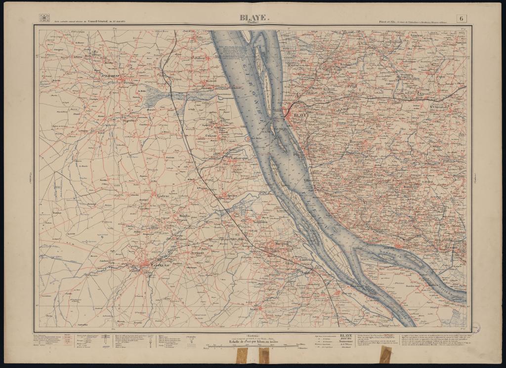 Atlas du Département de la Gironde : planche 6 (Blaye).