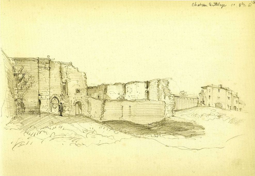 Vue du front nord-ouest. Dessin à la mine de plomb, 10 octobre 1861.