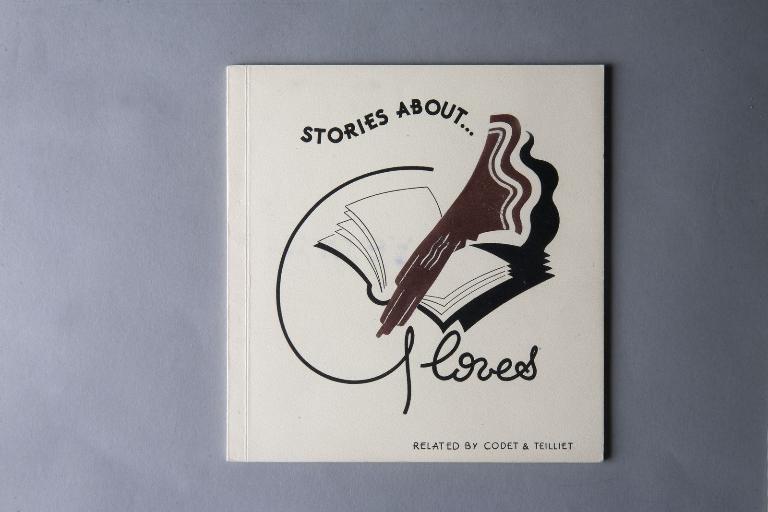 Couverture de Stories about gloves, livret publicitaire de Codet et Teilliet (1937).