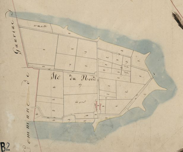 Plan cadastral de l'Ile du Nord, 1819. 