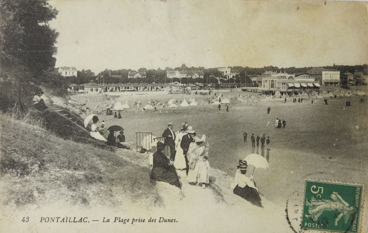 Pontaillac vu depuis la falaise de Vaux vers 1900.