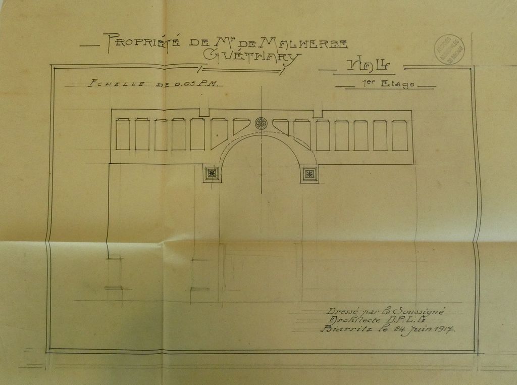 Plan du hall, 24 juin 1917.