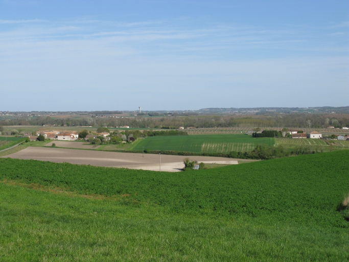 Les hameaux de la Rit et de la Crèche vus depuis la tour de Beaumont.