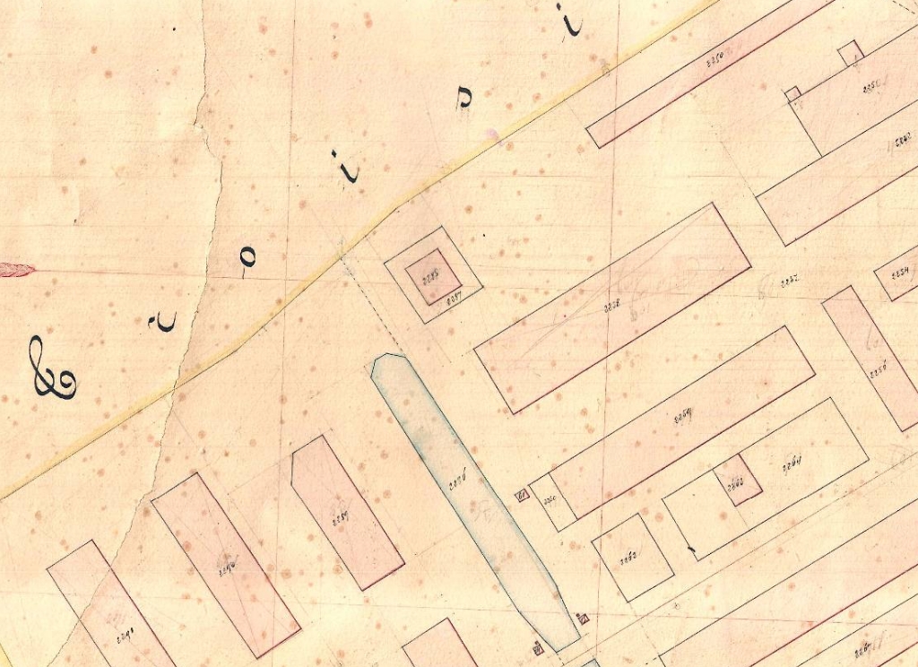 Plan cadastral de 1875, section D2.