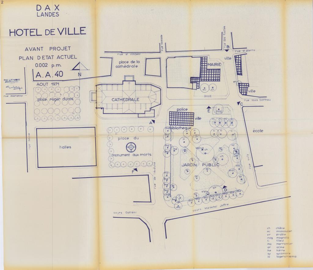 Plan du quartier avant les travaux. René Guichemerre, 1971.