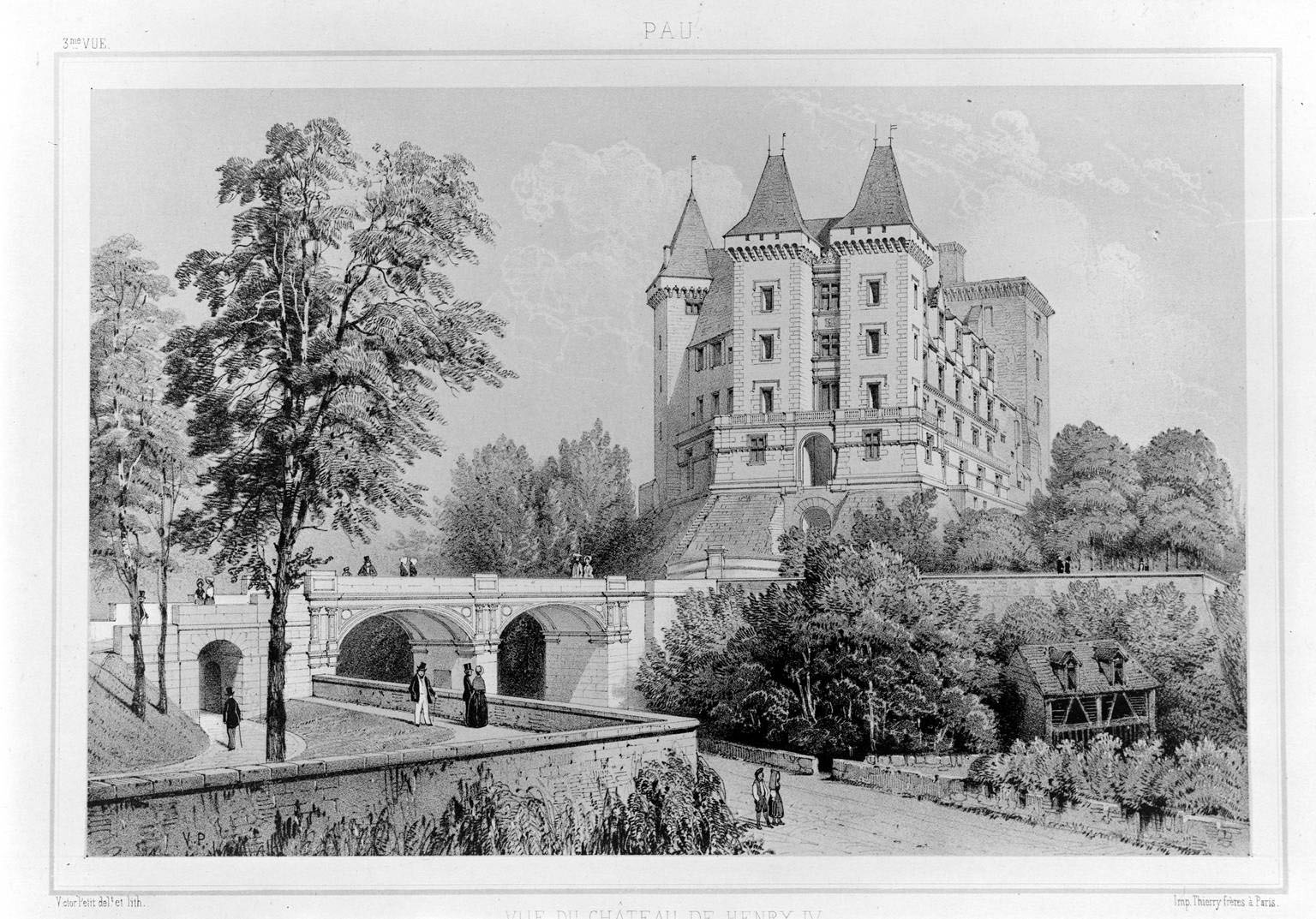 Château de Pau, par Victor Bassy en 1854