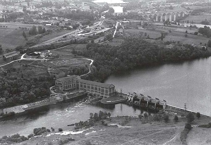 Barrage, vue aérienne nord-est.