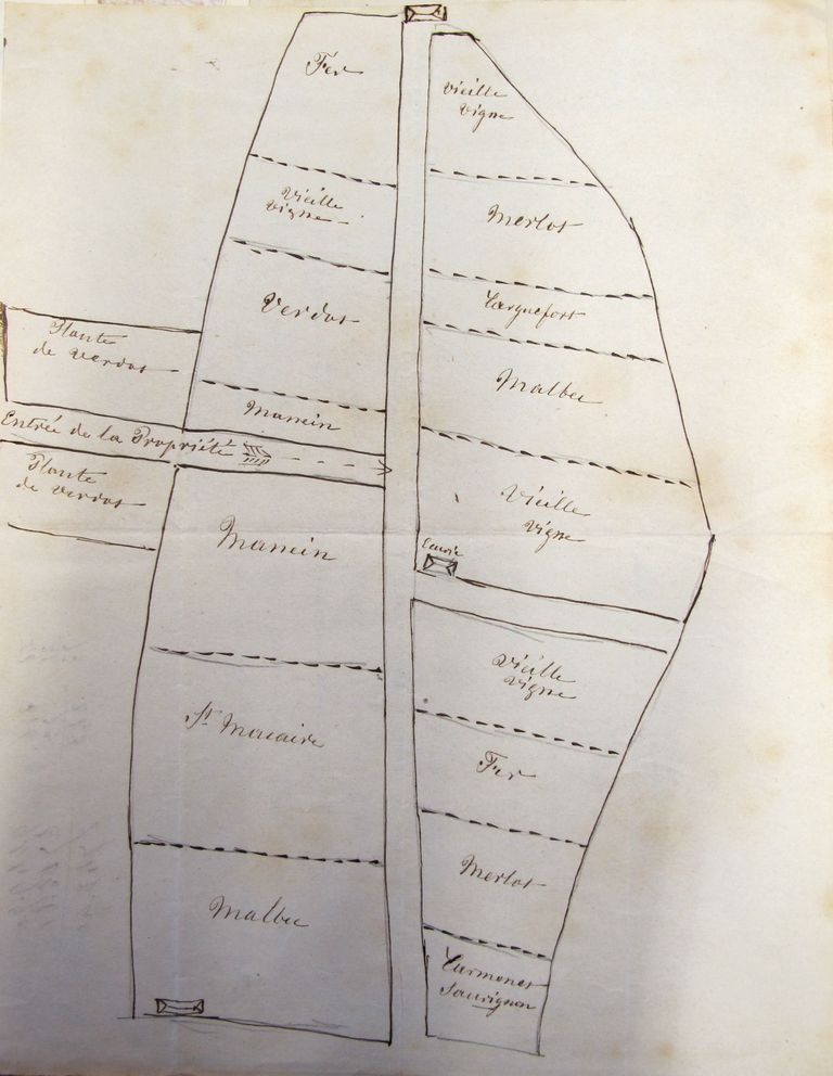 Plan du domaine de Port-Aubin (?), s.d. [1874].