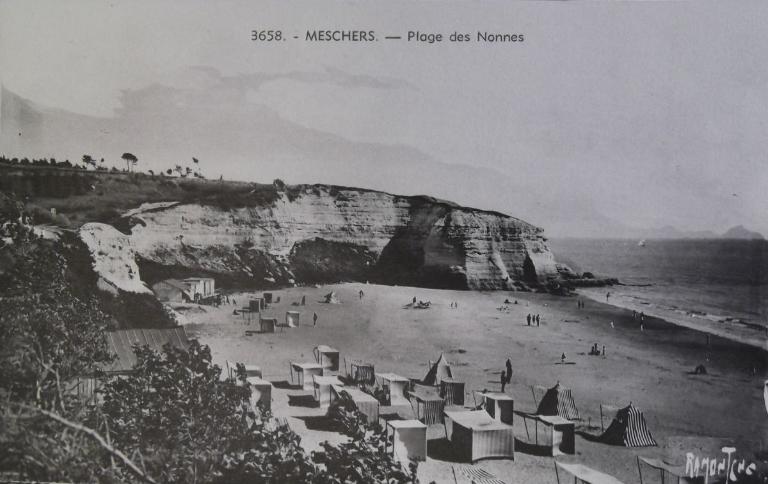 La plage des Nonnes vers 1930.