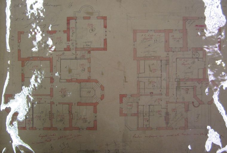Plan du premier et du deuxième étages.