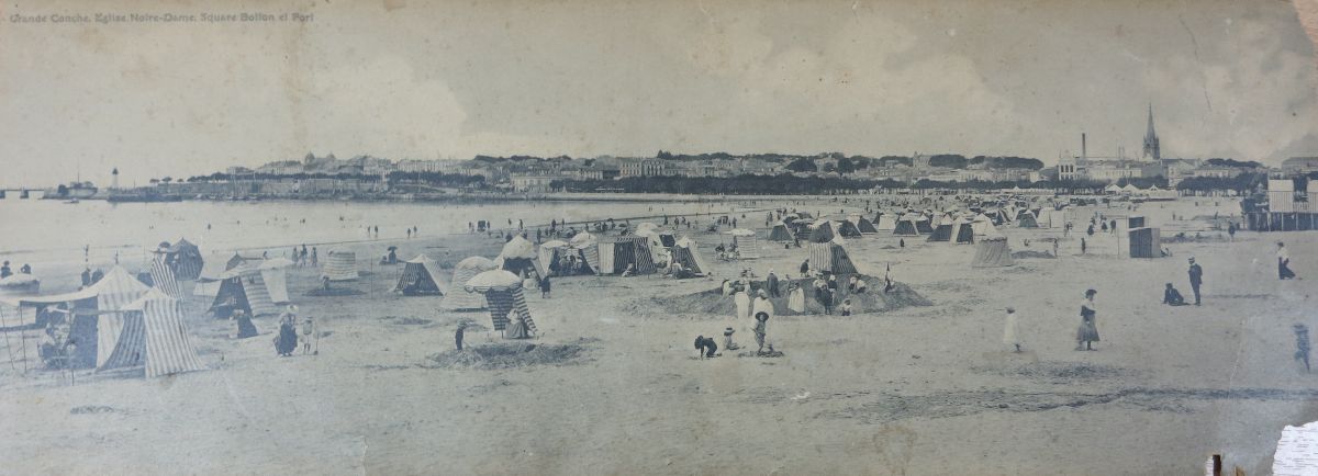 La plage de la Grande conche vers 1900.