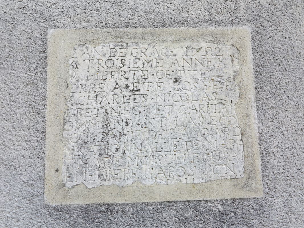 Maison (détruite), inscription