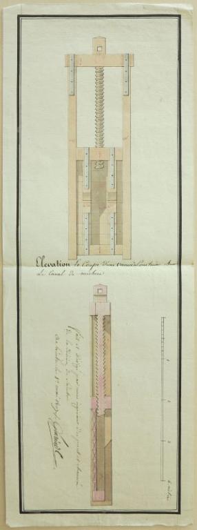 Projet de pontceau à vanne pour le canal de Meschers, 1807.