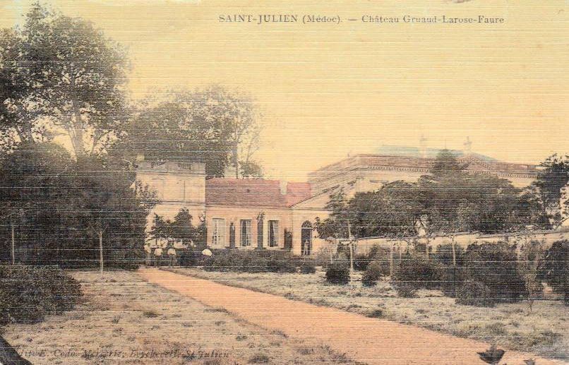 Carte postale (collection particulière) : château Gruaud-Larose-Faure.