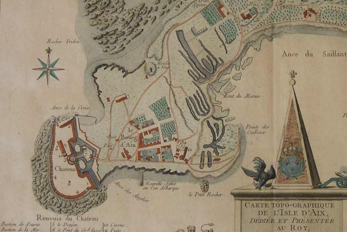 Le fort et le village en 1757, avant les destructions dues aux Anglais. 