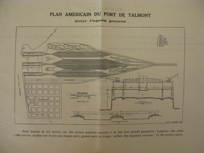 Projet de port par les Américains pour l'après-guerre.