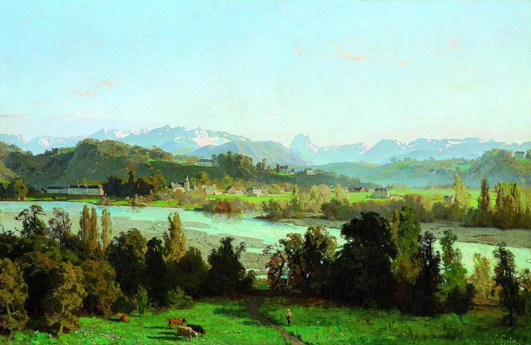 Gelos et la chaîne des Pyrénées, par Victor Galos. Musée des Beaux-Arts de Pau (889-6-3).