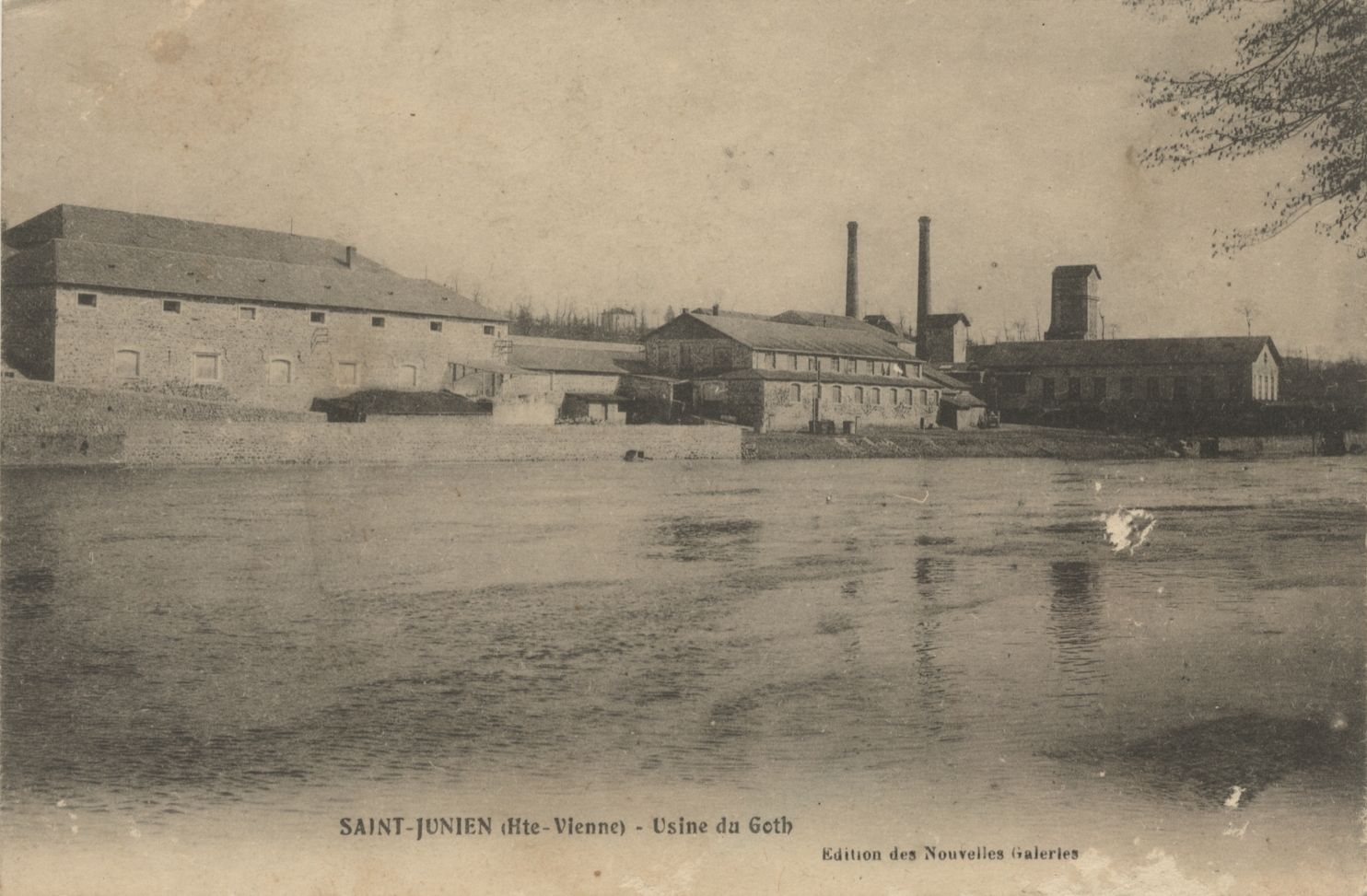 L'usine du Goth vers 1910. Carte postale, éditions des Nouvelles Galeries. 