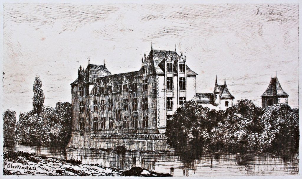Gravure représentant le château au nord-ouest, s.d. (vers 1893).