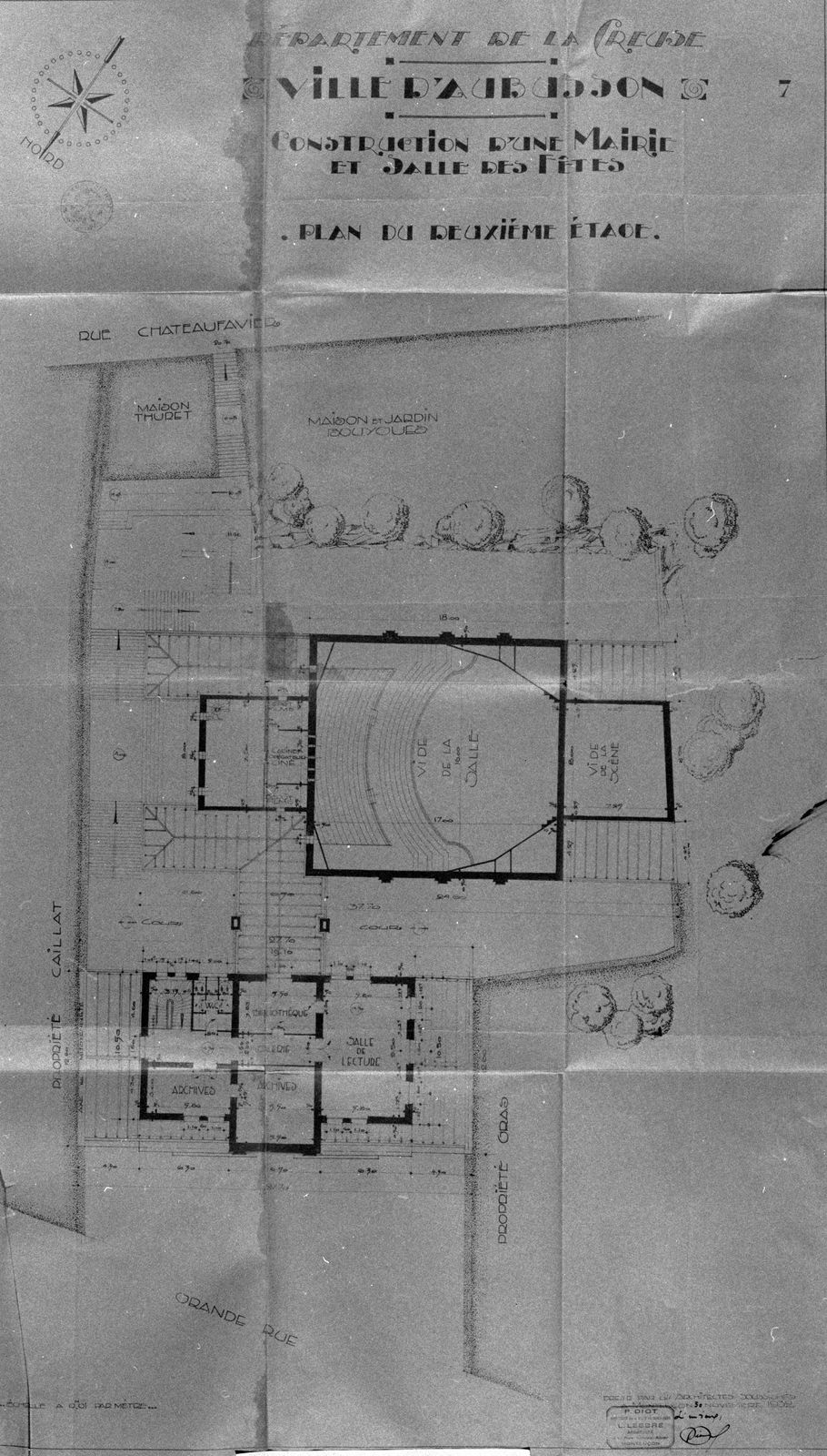 Plan du deuxième étage (AC Aubusson).