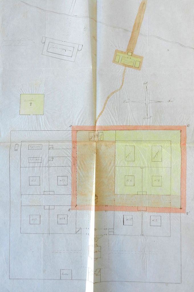 Plan de partition du site, s.n., calque, s.d.