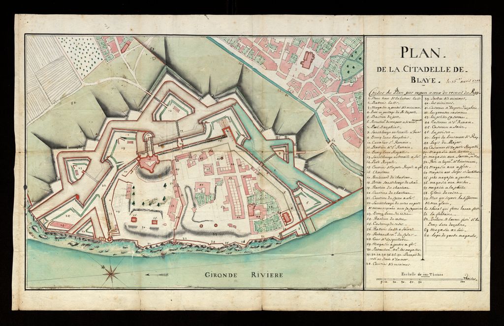 Plan de la citadelle, 1702.