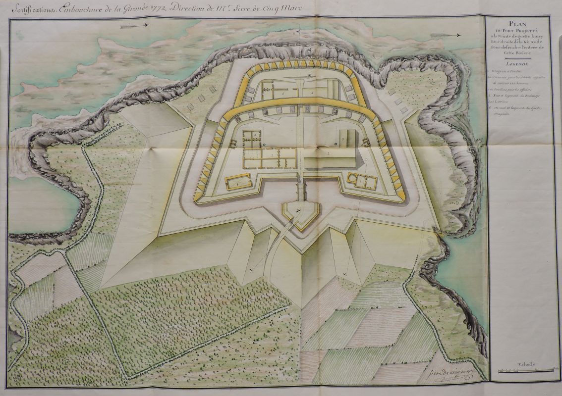 Projet de fort en 1772 : plan de l'ouvrage projeté.