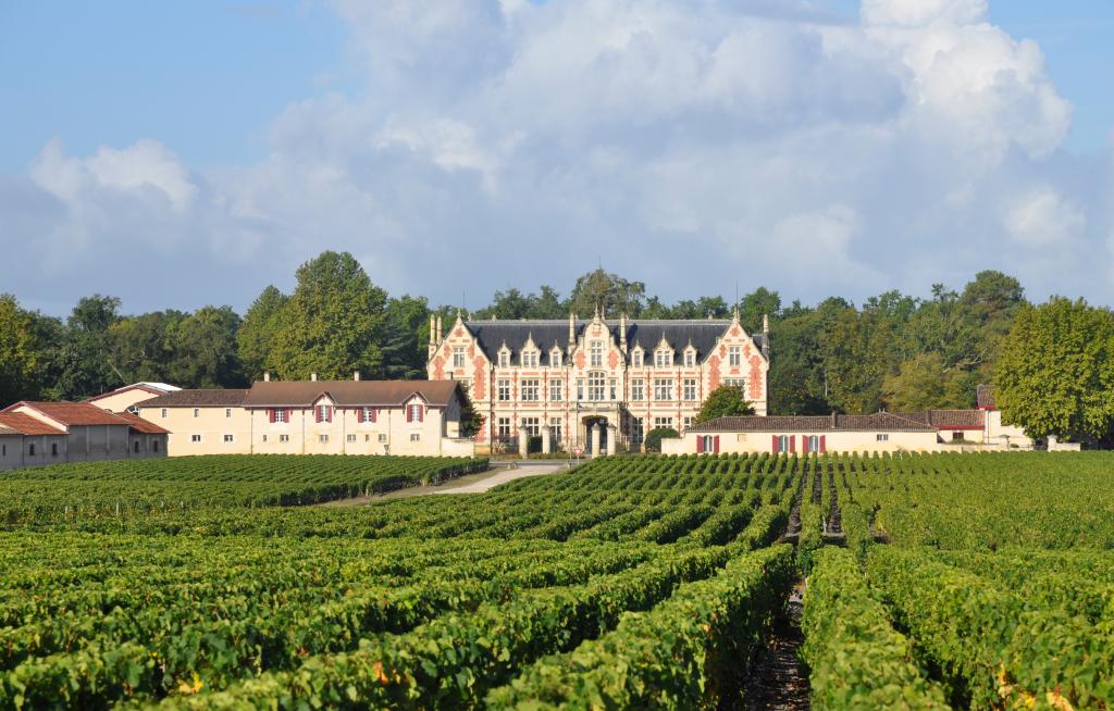 Château Cantenac-Brown, vu depuis les vignes à l'est.