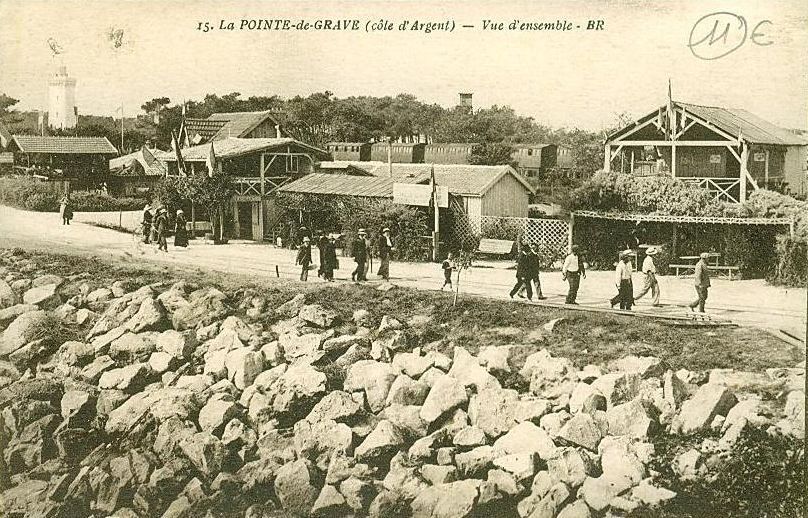 Carte postale : Pointe de Grave, vue d'ensemble, 1ère moitié 20e siècle.