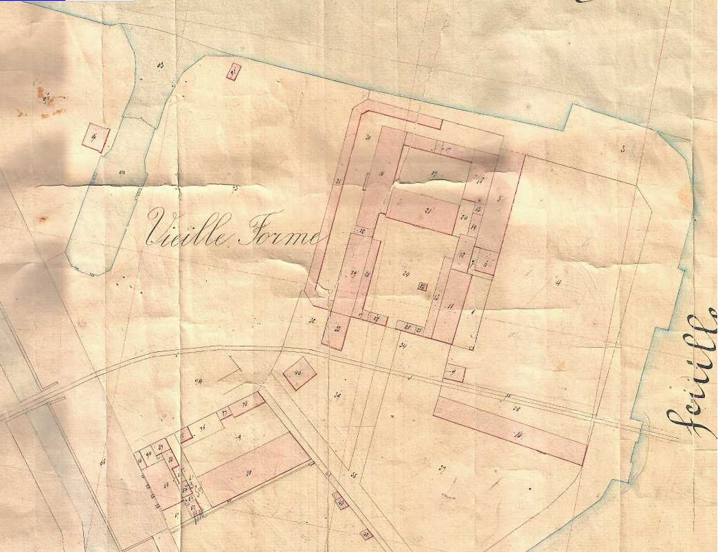 Plan cadastral de 1875, section B1.