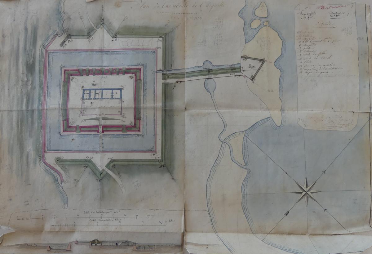 Plan et coupe en 1811. 