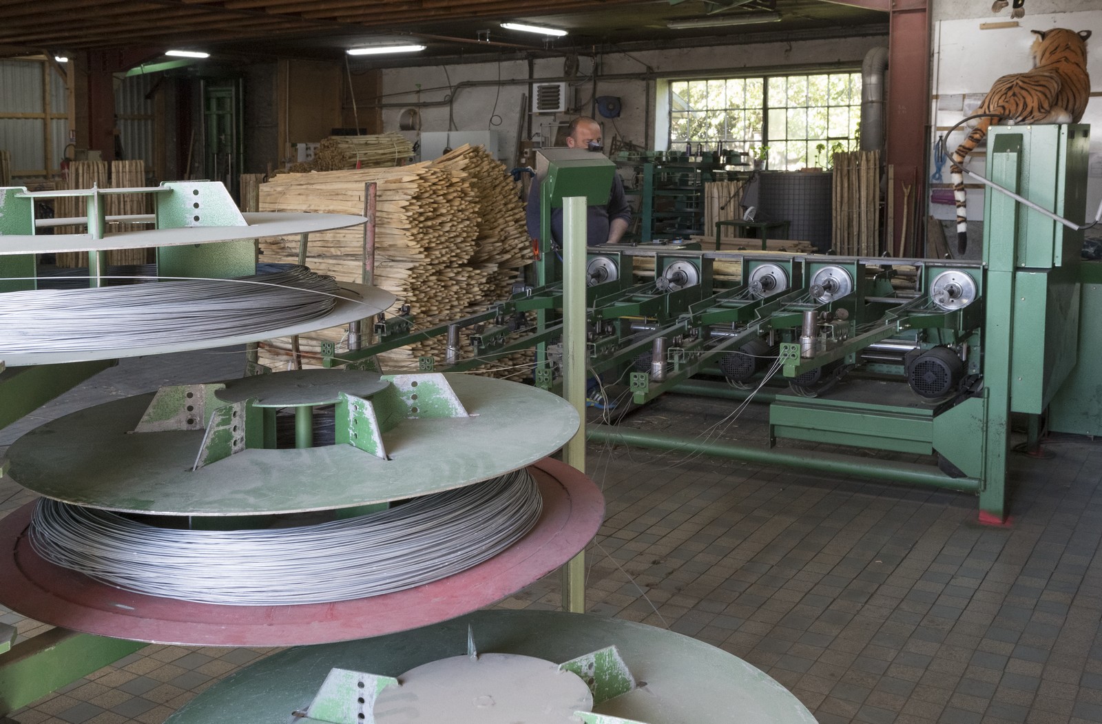 Ligne de treillageuses.