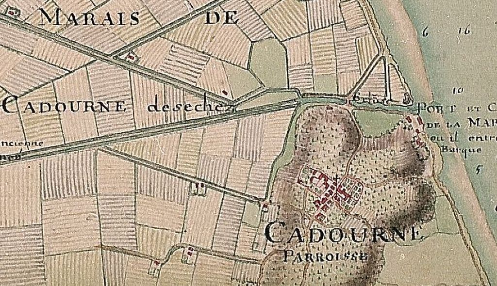 Carte de l'embouchure de la Garonne, 1759 : extrait.