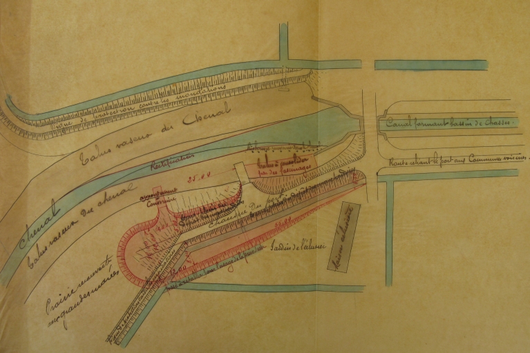 Plan du projet d'aménagement en 1905.