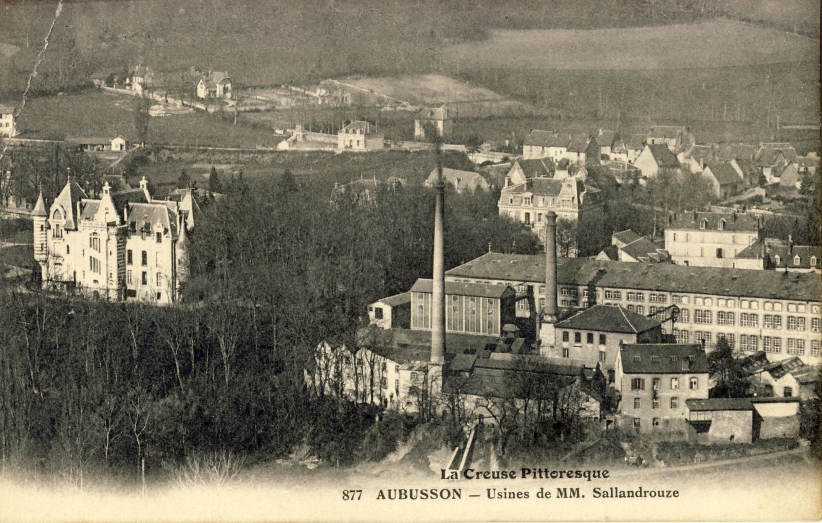 Carte postale (début du 20e siècle) des usines Sallandrouze (collection particulière)