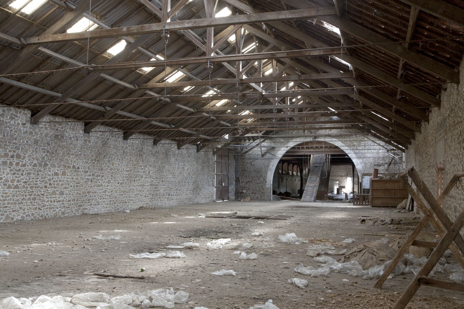 L'étage de le la partie ouest de l'entrepôt des laines.