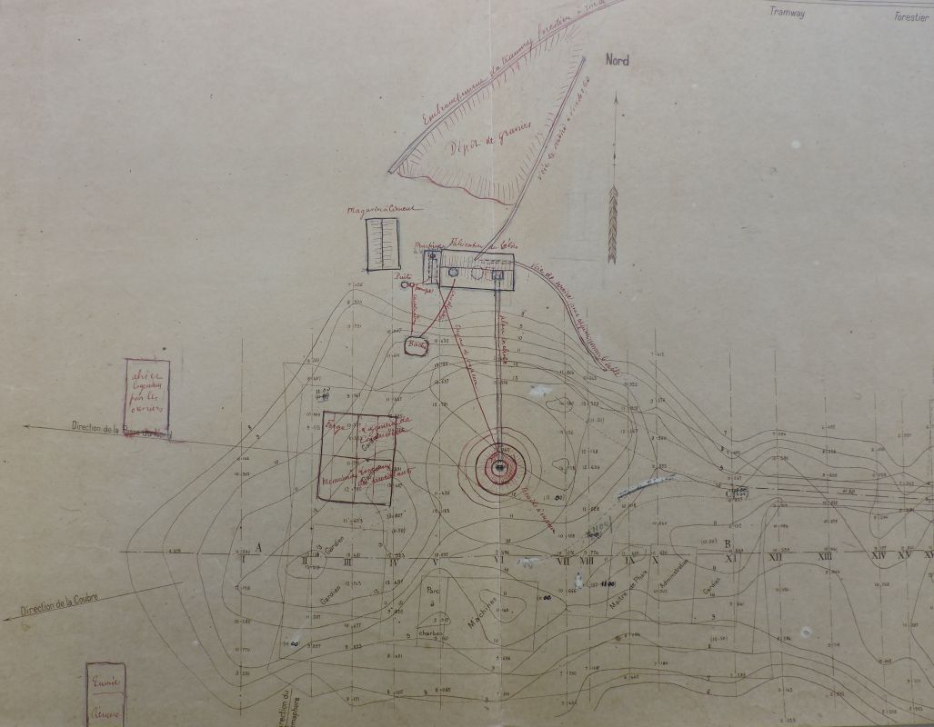 Plan du phare de 1905, 30 juillet 1904 : plan du chantier.